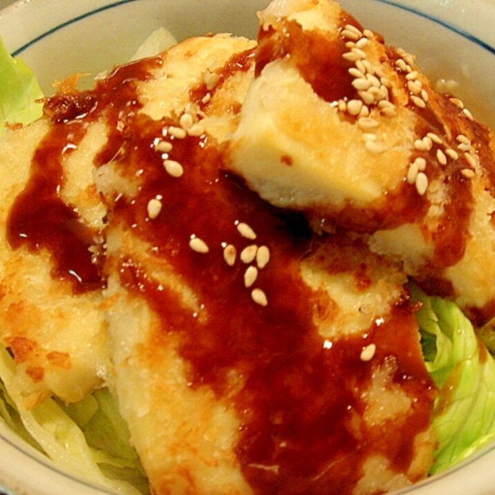 高野豆腐ソースかつ丼で♥キャベツダイエット